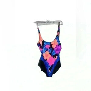 Vintage LE COVE swimsuit size 12 floral pattern